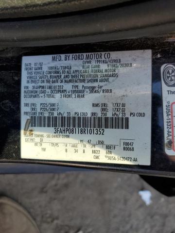 Photo 11 VIN: 3FAHP08118R101352 - FORD FUSION SEL 