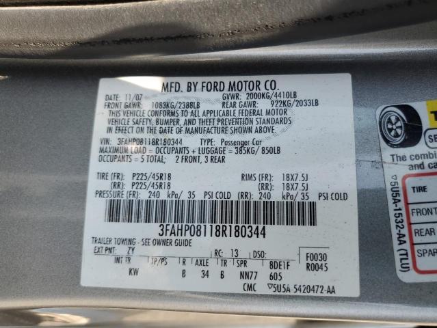 Photo 11 VIN: 3FAHP08118R180344 - FORD FUSION 