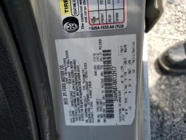 Photo 12 VIN: 3FAHP08148R132417 - FORD FUSION SEL 