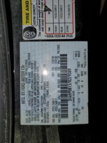 Photo 11 VIN: 3FAHP08157R279389 - FORD FUSION 