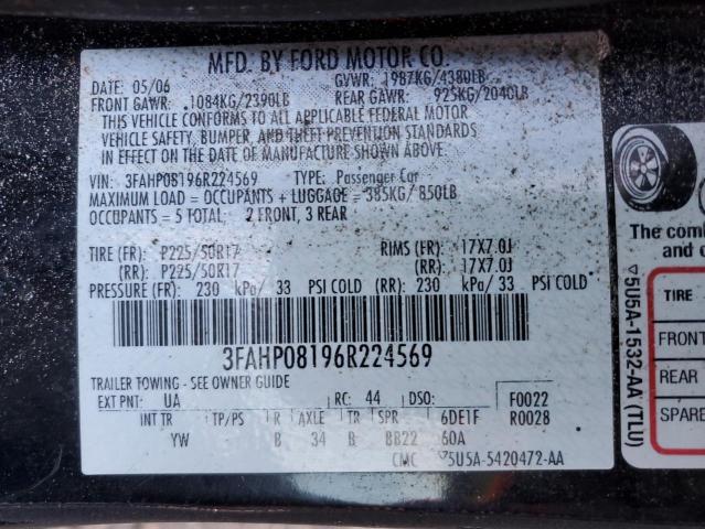 Photo 11 VIN: 3FAHP08196R224569 - FORD FUSION 