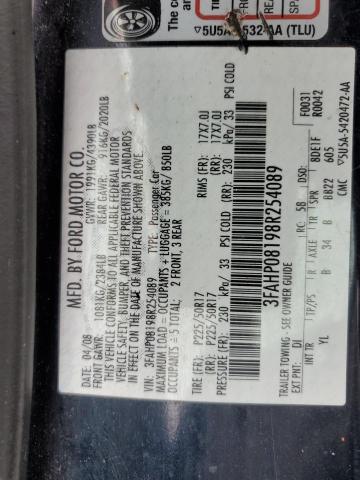 Photo 11 VIN: 3FAHP08198R254089 - FORD FUSION 