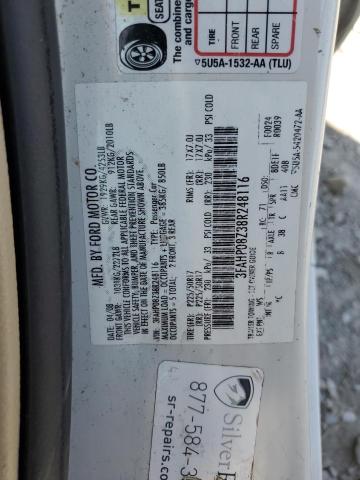 Photo 12 VIN: 3FAHP08Z38R248116 - FORD FUSION SEL 