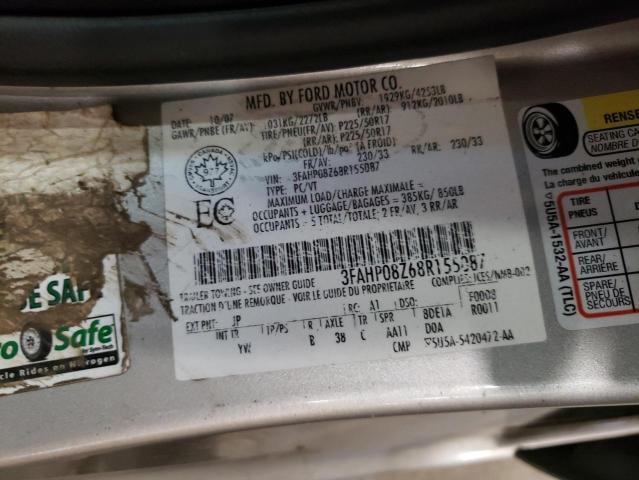 Photo 11 VIN: 3FAHP08Z68R155087 - FORD FUSION SEL 