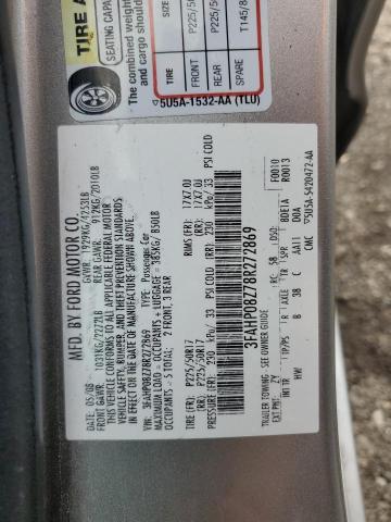 Photo 11 VIN: 3FAHP08Z78R272869 - FORD FUSION SEL 