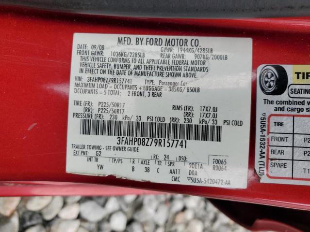 Photo 11 VIN: 3FAHP08Z79R157741 - FORD FUSION SEL 