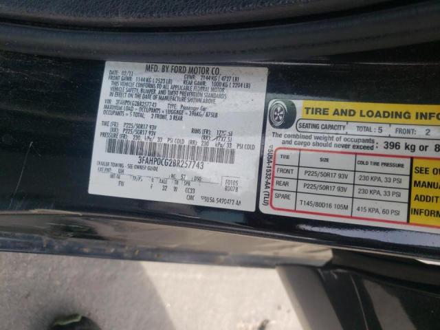 Photo 9 VIN: 3FAHP0CG2BR257743 - FORD FUSION 