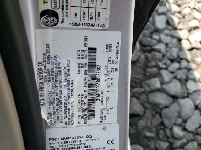 Photo 9 VIN: 3FAHP0CG5BR156387 - FORD FUSION SEL 