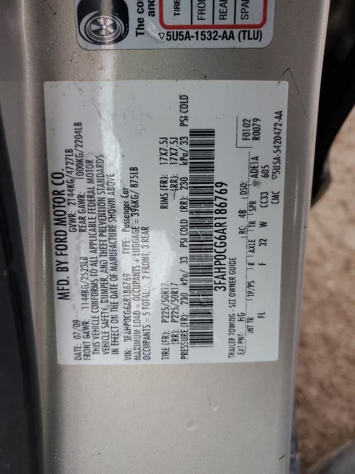 Photo 12 VIN: 3FAHP0CG6AR186769 - FORD FUSION 