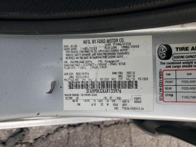 Photo 9 VIN: 3FAHP0CGXAR133976 - FORD FUSION SEL 