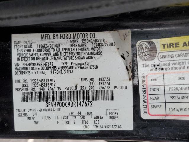 Photo 12 VIN: 3FAHP0DC9BR147672 - FORD FUSION SPO 