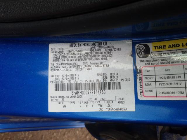 Photo 9 VIN: 3FAHP0DC9BR164763 - FORD FUSION SPO 