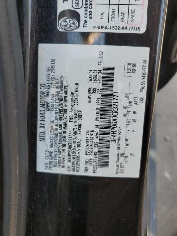 Photo 11 VIN: 3FAHP0GA0CR321771 - FORD FUSION S 