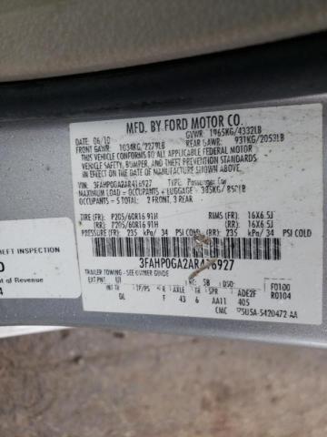 Photo 9 VIN: 3FAHP0GA2AR416927 - FORD FUSION S 