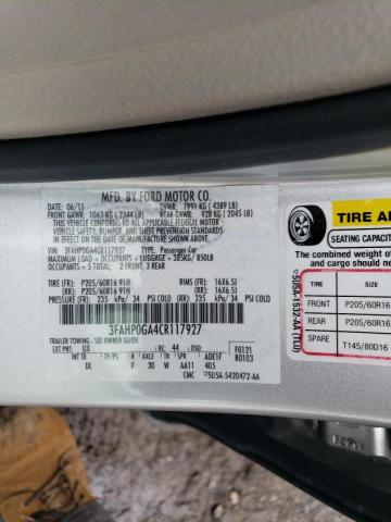 Photo 11 VIN: 3FAHP0GA4CR117927 - FORD FUSION S 