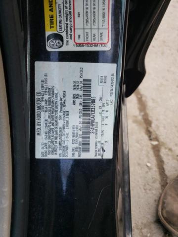 Photo 11 VIN: 3FAHP0GA7CR359885 - FORD FUSION S 