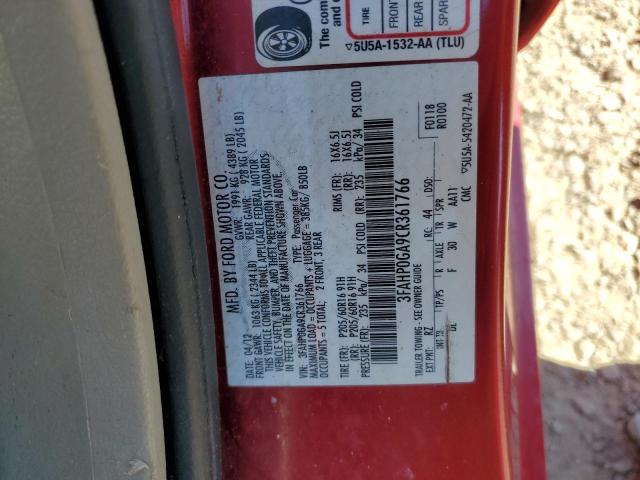 Photo 11 VIN: 3FAHP0GA9CR361766 - FORD FUSION S 