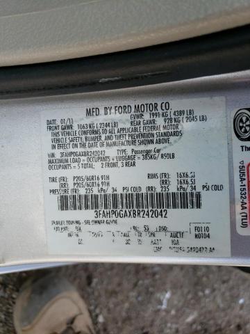 Photo 11 VIN: 3FAHP0GAXBR242042 - FORD FUSION 