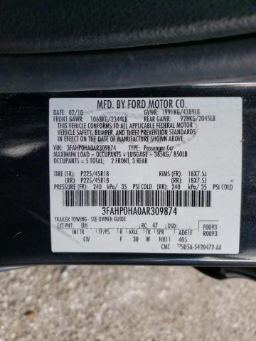 Photo 9 VIN: 3FAHP0HA0AR309874 - FORD FUSION SE 