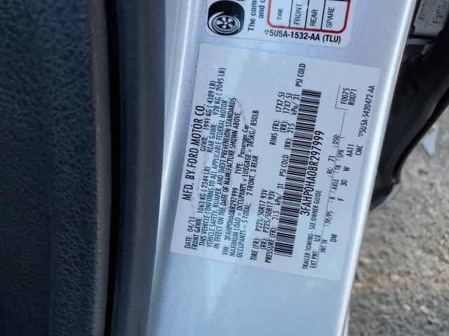 Photo 9 VIN: 3FAHP0HA0BR297999 - FORD FUSION SE 