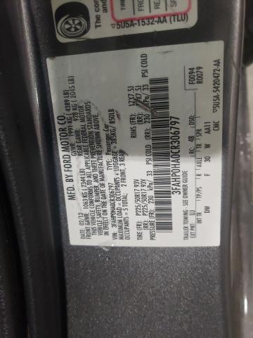 Photo 9 VIN: 3FAHP0HA0CR306797 - FORD FUSION SE 