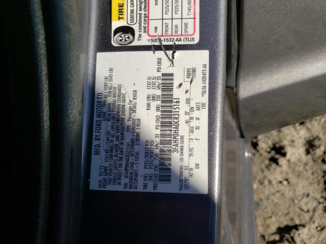 Photo 11 VIN: 3FAHP0HA0CR315161 - FORD FUSION SE 