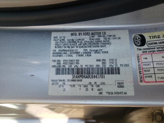 Photo 9 VIN: 3FAHP0HA0CR441701 - FORD FUSION SE 