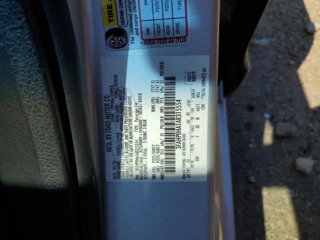 Photo 11 VIN: 3FAHP0HA1AR315554 - FORD FUSION 