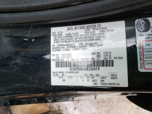 Photo 9 VIN: 3FAHP0HA1AR336419 - FORD FUSION SE 