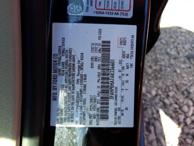 Photo 11 VIN: 3FAHP0HA1AR336601 - FORD FUSION SE 