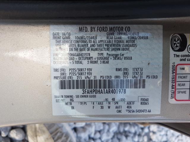 Photo 9 VIN: 3FAHP0HA1AR401978 - FORD FUSION SE 