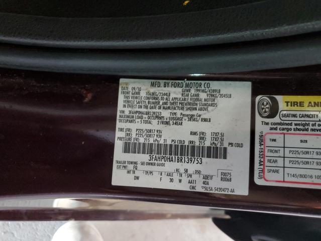 Photo 11 VIN: 3FAHP0HA1BR139753 - FORD FUSION SE 