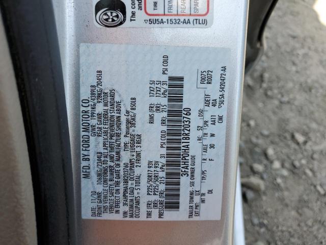 Photo 11 VIN: 3FAHP0HA1BR203760 - FORD FUSION SE 