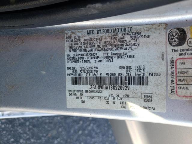 Photo 11 VIN: 3FAHP0HA1BR220929 - FORD FUSION SE 