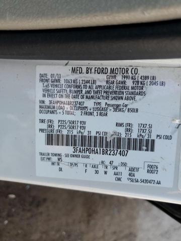 Photo 11 VIN: 3FAHP0HA1BR237407 - FORD FUSION SE 