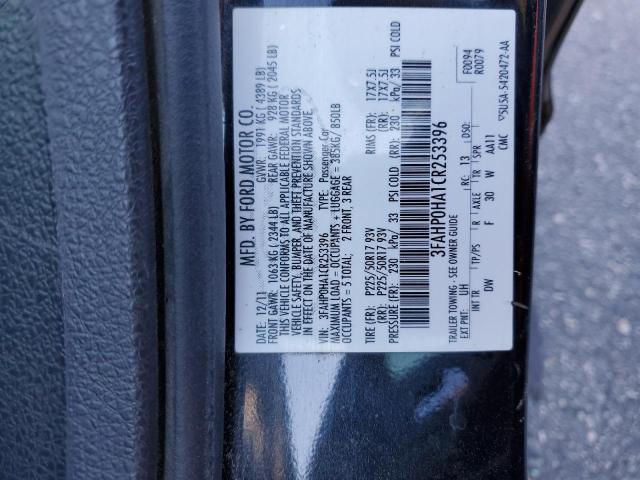 Photo 11 VIN: 3FAHP0HA1CR253396 - FORD FUSION 