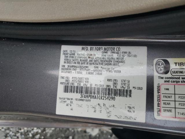 Photo 11 VIN: 3FAHP0HA1CR254290 - FORD FUSION SE 