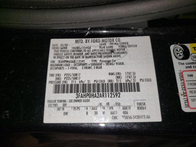 Photo 9 VIN: 3FAHP0HA2AR112592 - FORD FUSION SE 