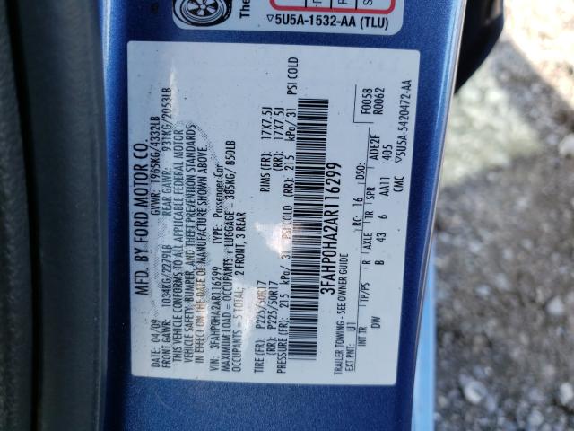 Photo 9 VIN: 3FAHP0HA2AR116299 - FORD FUSION SE 