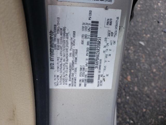 Photo 11 VIN: 3FAHP0HA2AR208951 - FORD FUSION SE 