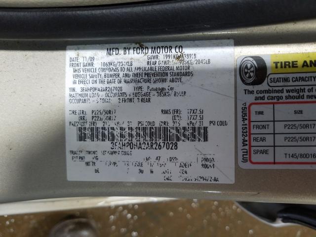 Photo 9 VIN: 3FAHP0HA2AR267028 - FORD FUSION SE 