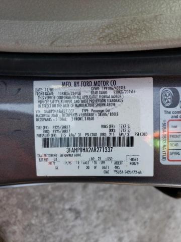 Photo 9 VIN: 3FAHP0HA2AR271337 - FORD FUSION SE 