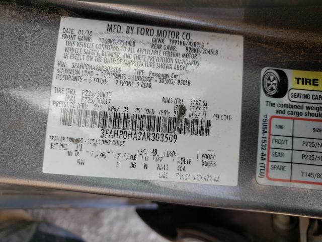 Photo 9 VIN: 3FAHP0HA2AR303509 - FORD FUSION SE 