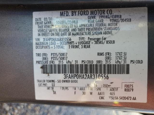 Photo 9 VIN: 3FAHP0HA2AR310556 - FORD FUSION SE 