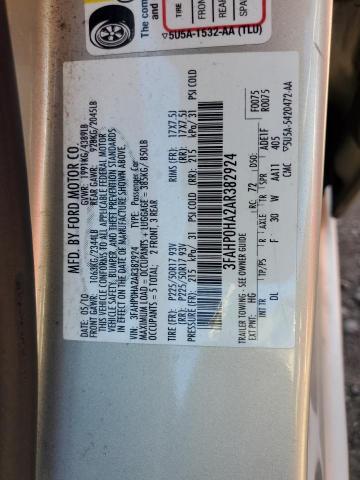 Photo 11 VIN: 3FAHP0HA2AR382924 - FORD FUSION 