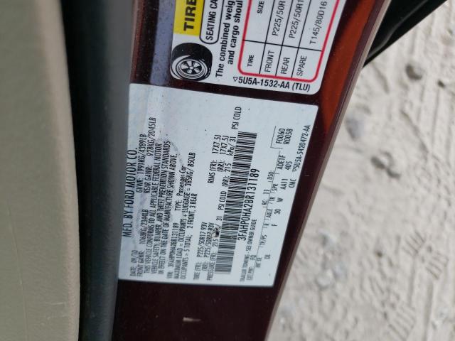 Photo 11 VIN: 3FAHP0HA2BR131189 - FORD FUSION 