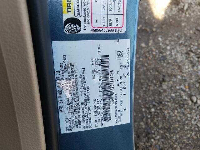 Photo 9 VIN: 3FAHP0HA2BR171496 - FORD FUSION SE 