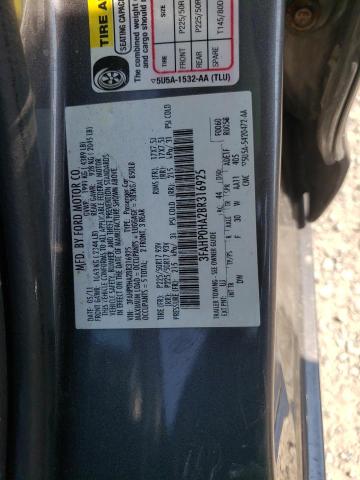 Photo 11 VIN: 3FAHP0HA2BR316925 - FORD FUSION SE 