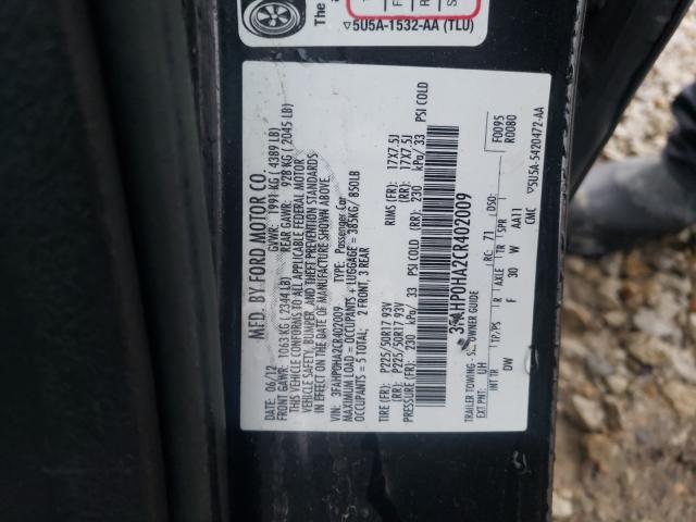 Photo 9 VIN: 3FAHP0HA2CR402009 - FORD FUSION SE 