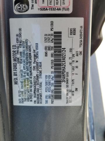 Photo 12 VIN: 3FAHP0HA2CR402124 - FORD FUSION SE 